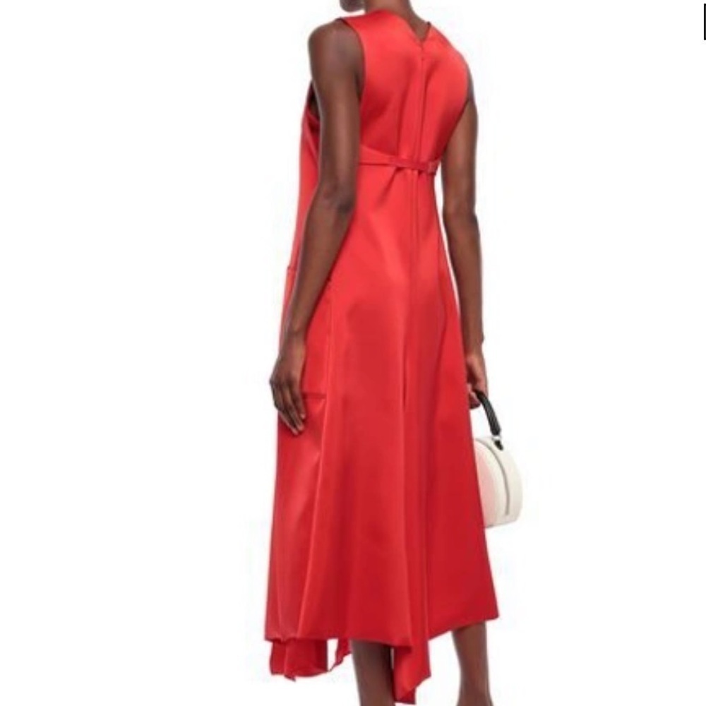 NWT- Tibi Red Midi Dress with Large Pockets and built in Bra - Picture 2 of 8